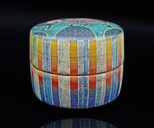 画像をギャラリービューアに読み込む, 伊藤北斗 釉刻色絵金銀彩 小筥B