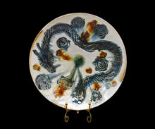 画像をギャラリービューアに読み込む, 光藤佐 鉄絵線刻龍紋皿 9寸