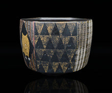 画像をギャラリービューアに読み込む, 伊藤北斗 釉刻色絵金銀彩 面取茶碗
