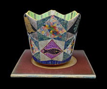 画像をギャラリービューアに読み込む, 伊藤北斗 釉刻色絵金銀彩 香炉