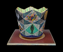 画像をギャラリービューアに読み込む, 伊藤北斗 釉刻色絵金銀彩 香炉