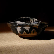 Load image into Gallery viewer, Mitsutosa black Oribe tea bowl
