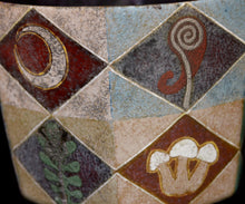 画像をギャラリービューアに読み込む, 伊藤北斗 釉刻色絵金銀彩 面取茶碗
