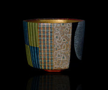 画像をギャラリービューアに読み込む, 伊藤北斗 釉刻色絵金銀彩 面取茶盌 -Moon-
