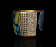 画像をギャラリービューアに読み込む, 伊藤北斗 釉刻色絵金銀彩 面取茶盌 -Moon-
