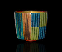 画像をギャラリービューアに読み込む, 伊藤北斗 釉刻色絵金銀彩 面取茶盌 -Moon-
