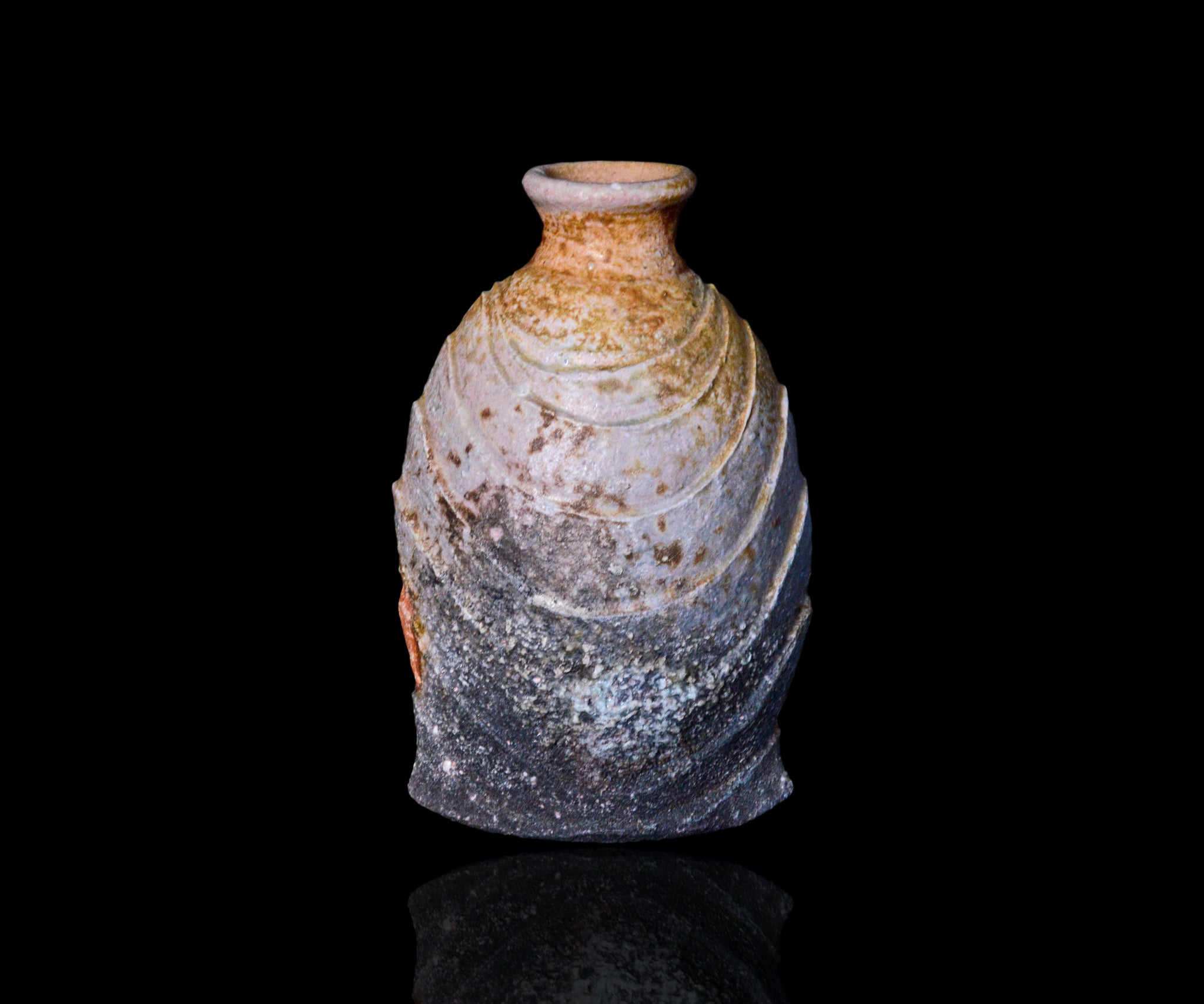 小林勇超 窯変衣紋 扁壺 – 窯と土～Kama-to-tsuchi～