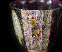 画像をギャラリービューアに読み込む, 伊藤北斗 釉刻色絵金銀彩 面取ぐい呑 -Woodpecker-
