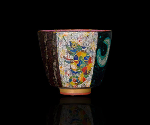 ★未使用美品★伊藤北斗 釉刻色絵陶板夢の風景【20年程前の個展で購入 作家作品】 展示販売中】 伊藤 北斗 展 □11月26日（水）～12月1日（月） □本館6