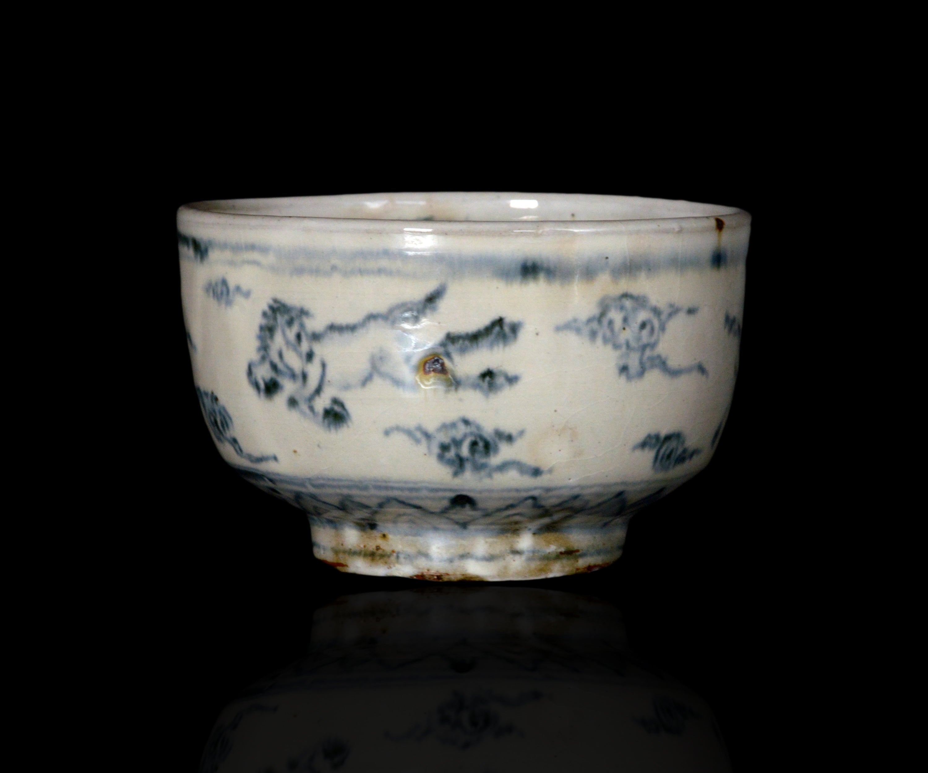 藤田佳三 安南染付馬絵茶盌 – 窯と土～Kama-to-tsuchi～
