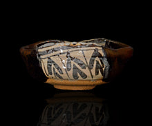 Load image into Gallery viewer, Mitsutosa black Oribe tea bowl
