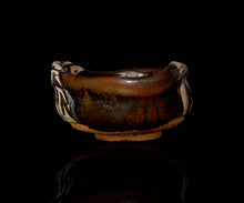 Load image into Gallery viewer, Mitsutosa black Oribe tea bowl
