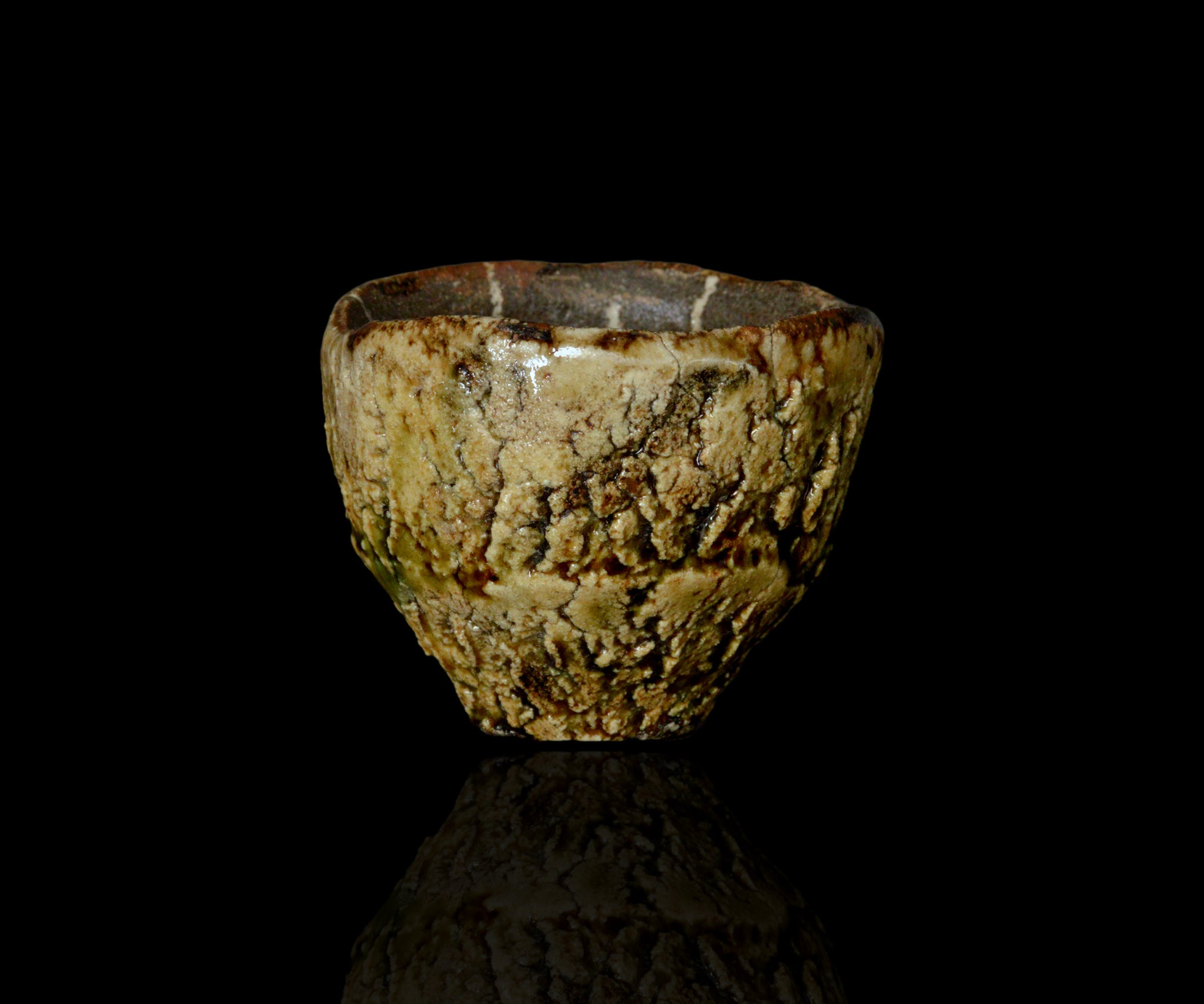 陶芸家 塚本治彦 辰砂ぐい呑 桐箱入 約7.8cm 和食器 ぐい呑み