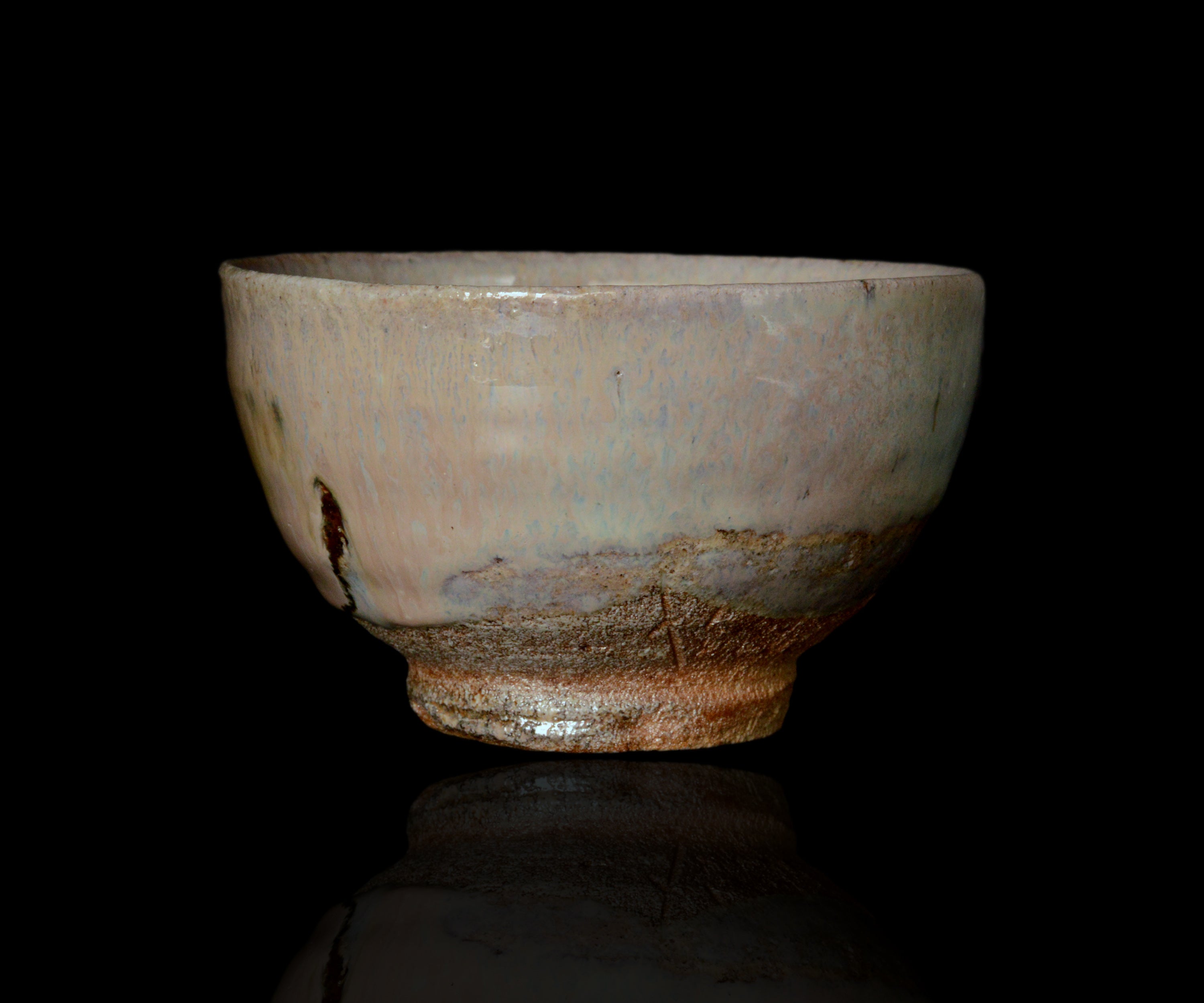 岡本作礼 絵斑唐津茶盌 – 窯と土～Kama-to-tsuchi～