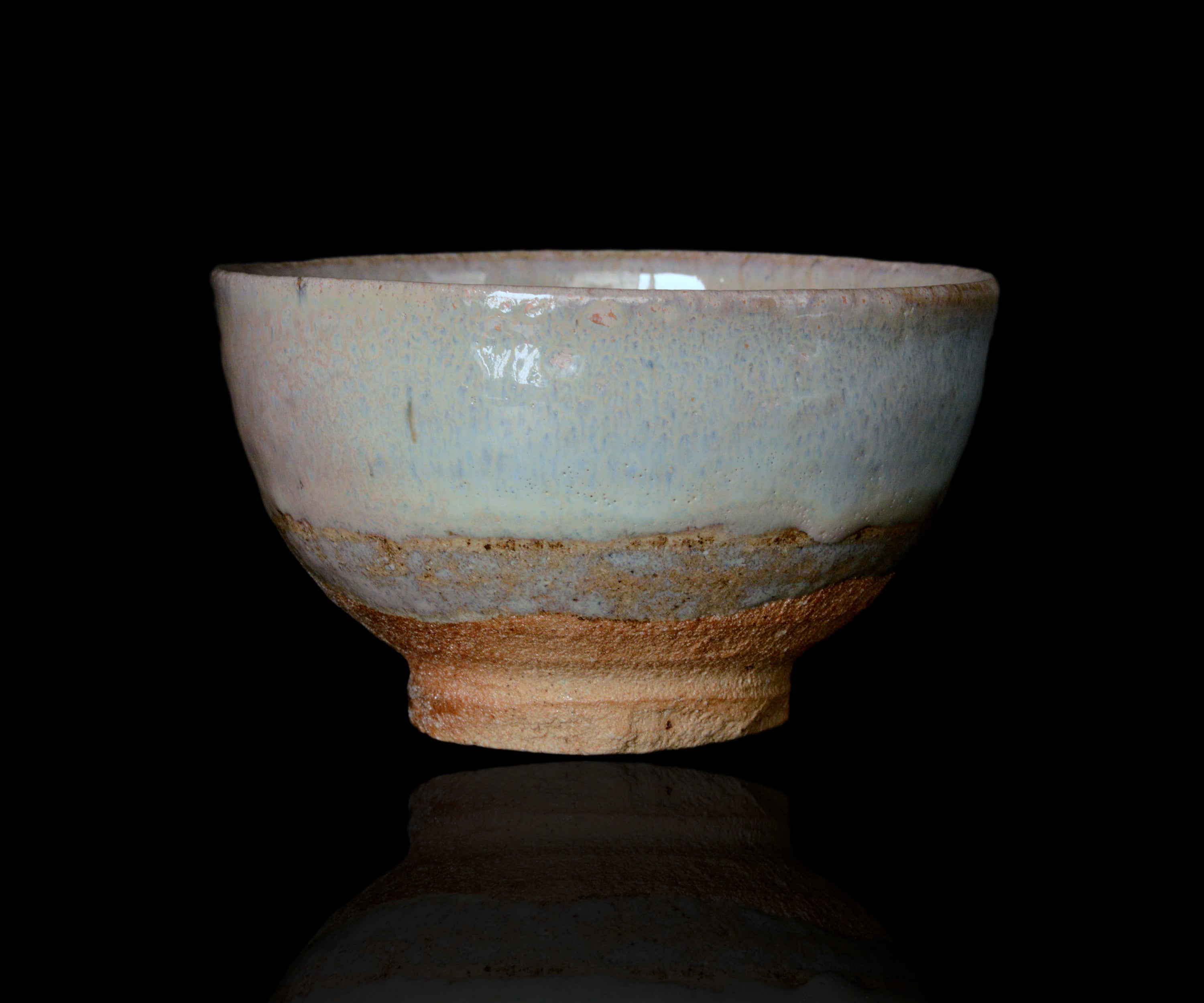 岡本作礼 絵斑唐津茶盌 – 窯と土～Kama-to-tsuchi～