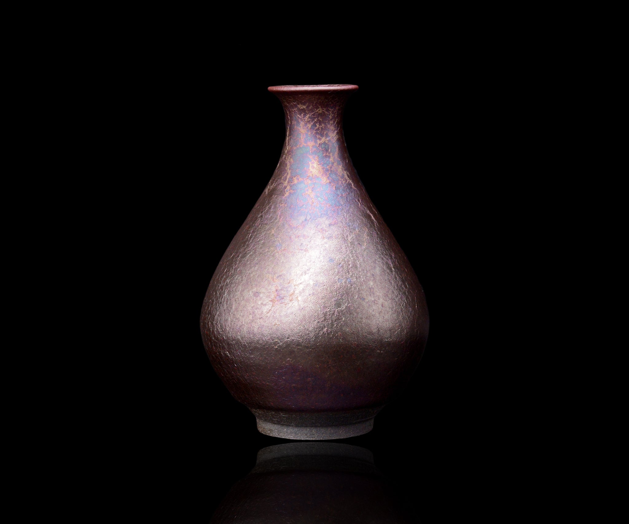 古谷宣幸 桃銀油滴天目徳利 – 窯と土～Kama-to-tsuchi～