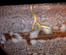 画像をギャラリービューアに読み込む, 岡本作礼 唐津梅花皮茶盌 銘「雷神」
