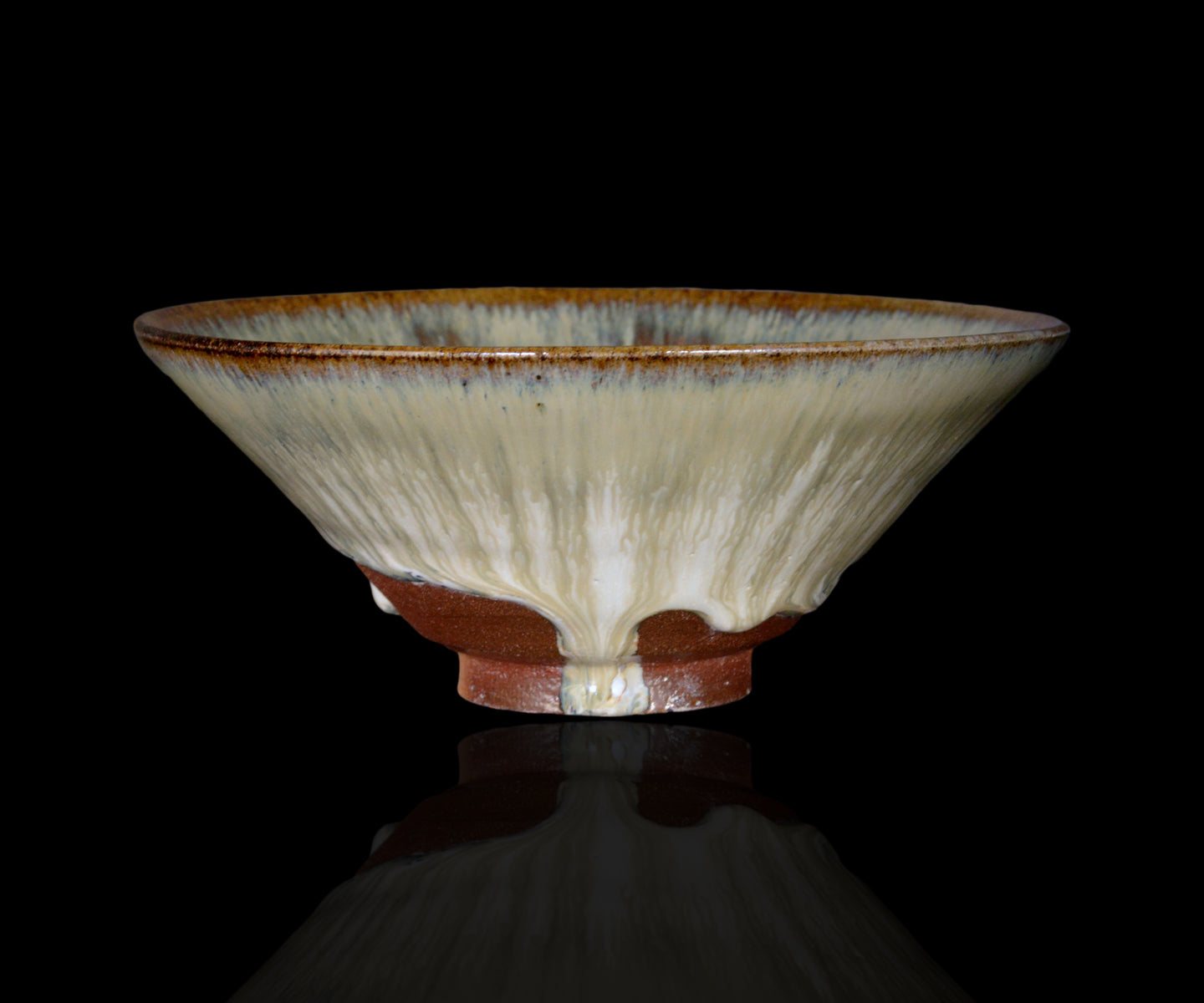 三藤るい 朝鮮唐津茶碗  銘「花霞」