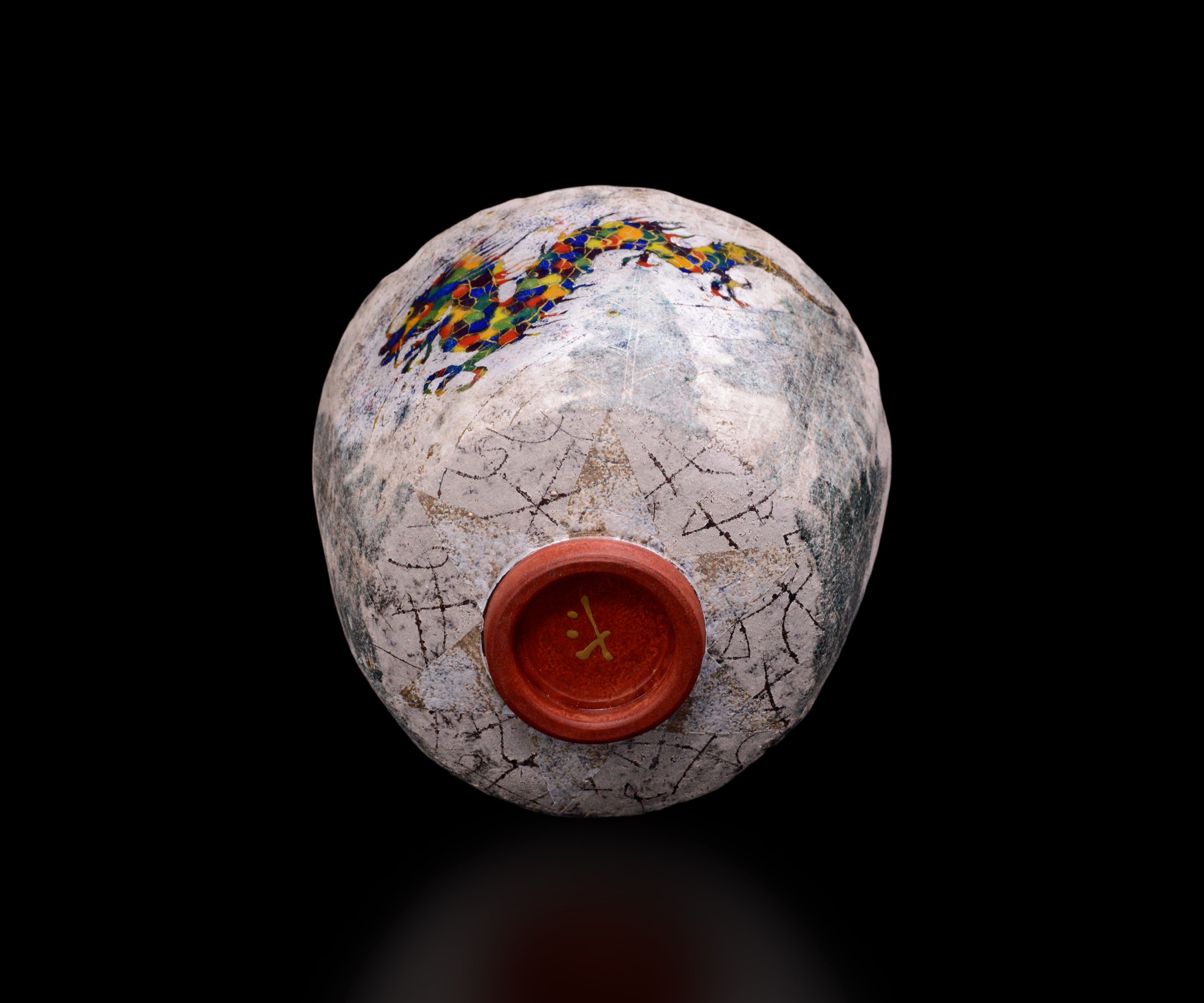 伊藤北斗 釉刻色絵金銀彩 茶盌 – 窯と土～Kama-to-tsuchi～